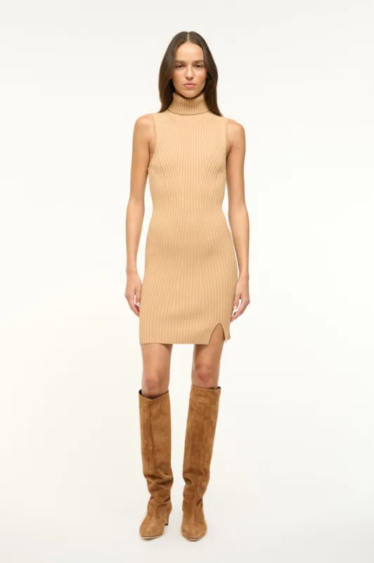 CALLUM DRESS | CAMEL sold by STAUD