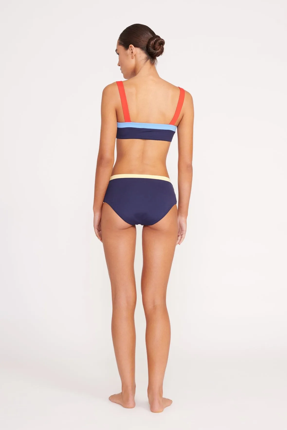LIV BIKINI TOP | NAVY COLORBLOCK sold by STAUD product image thumbnail 4