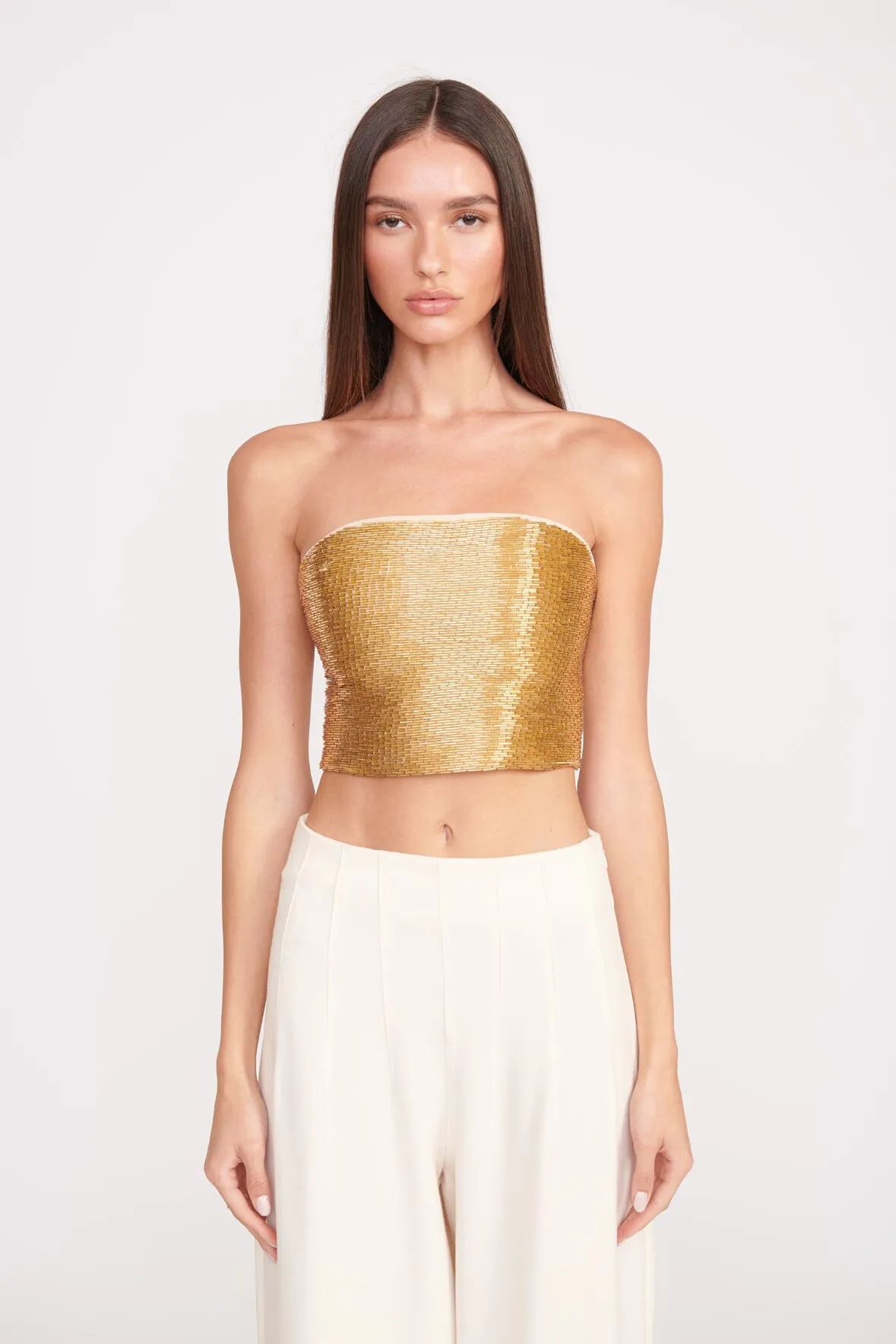 NYLA TOP | GOLD sold by STAUD