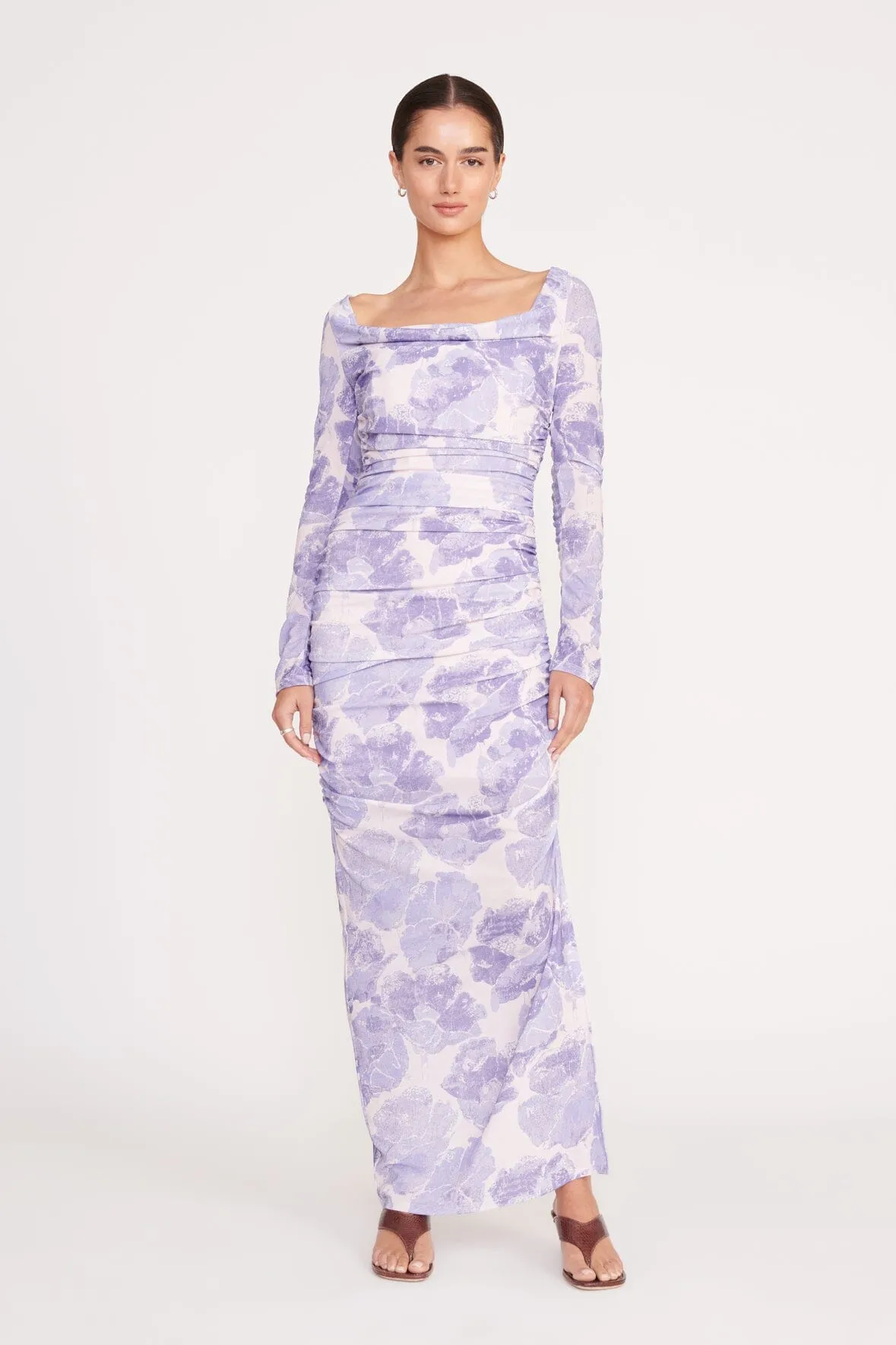 SOLANA DRESS | ANTIQUE PRESSED FLOWERS sold by STAUD