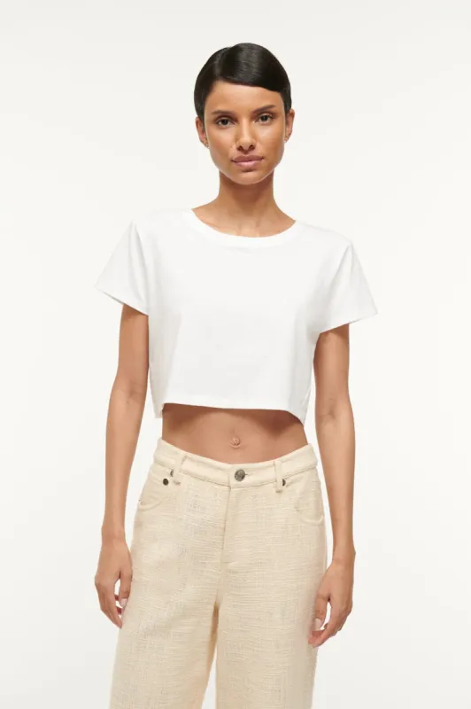 DEAN T-SHIRT | WHITE sold by STAUD