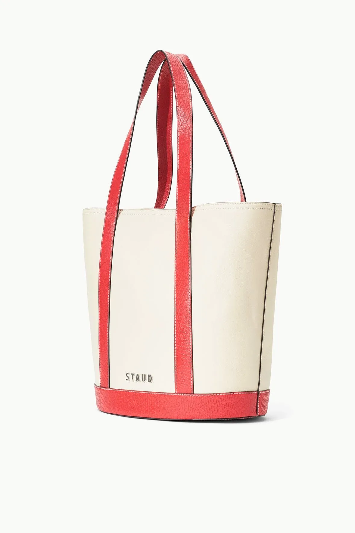 CUSTOM ALLORA TOTE | CREAM RED ROSE sold by STAUD product image thumbnail 3