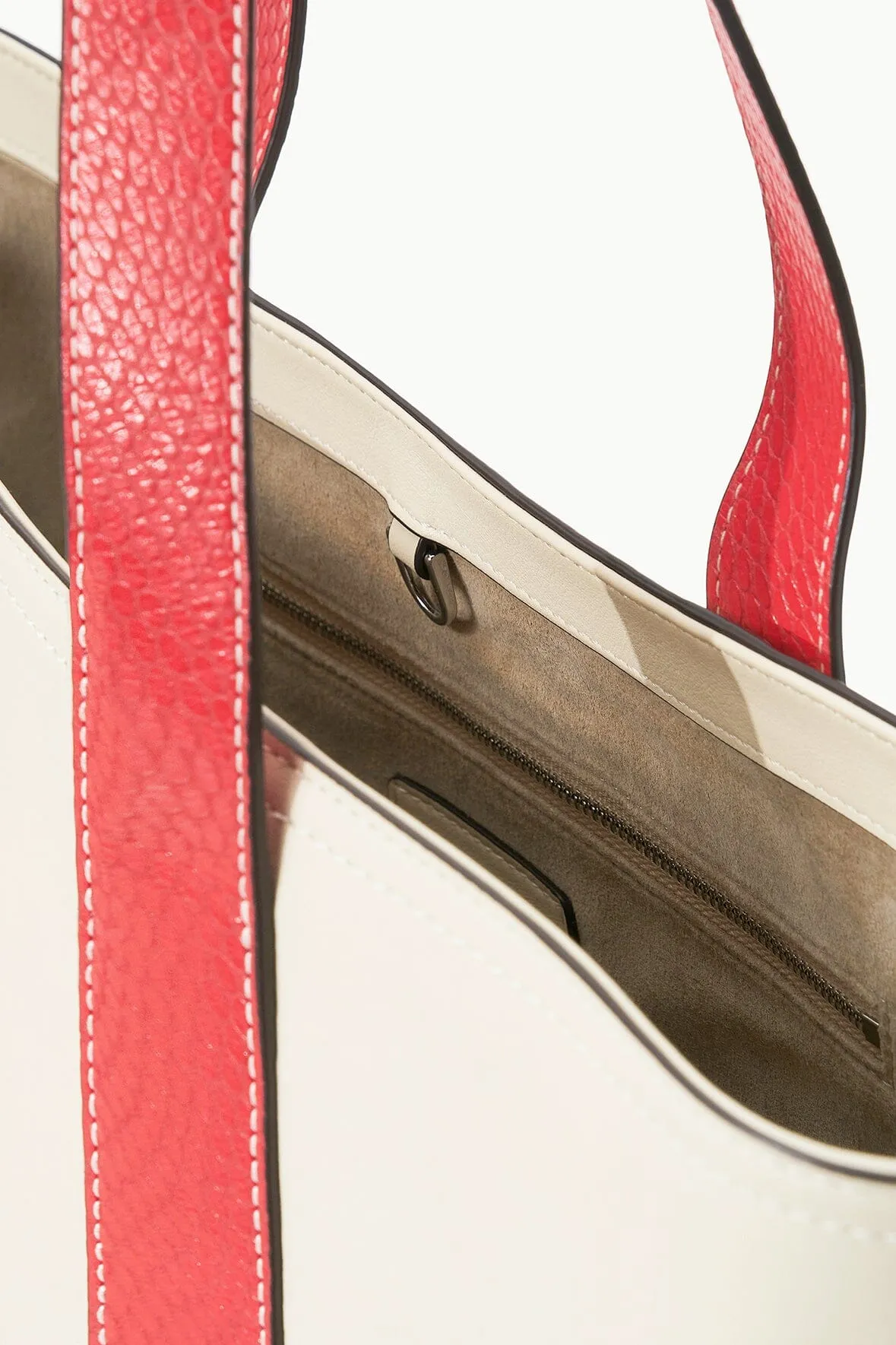 CUSTOM ALLORA TOTE | CREAM RED ROSE sold by STAUD product image thumbnail 4