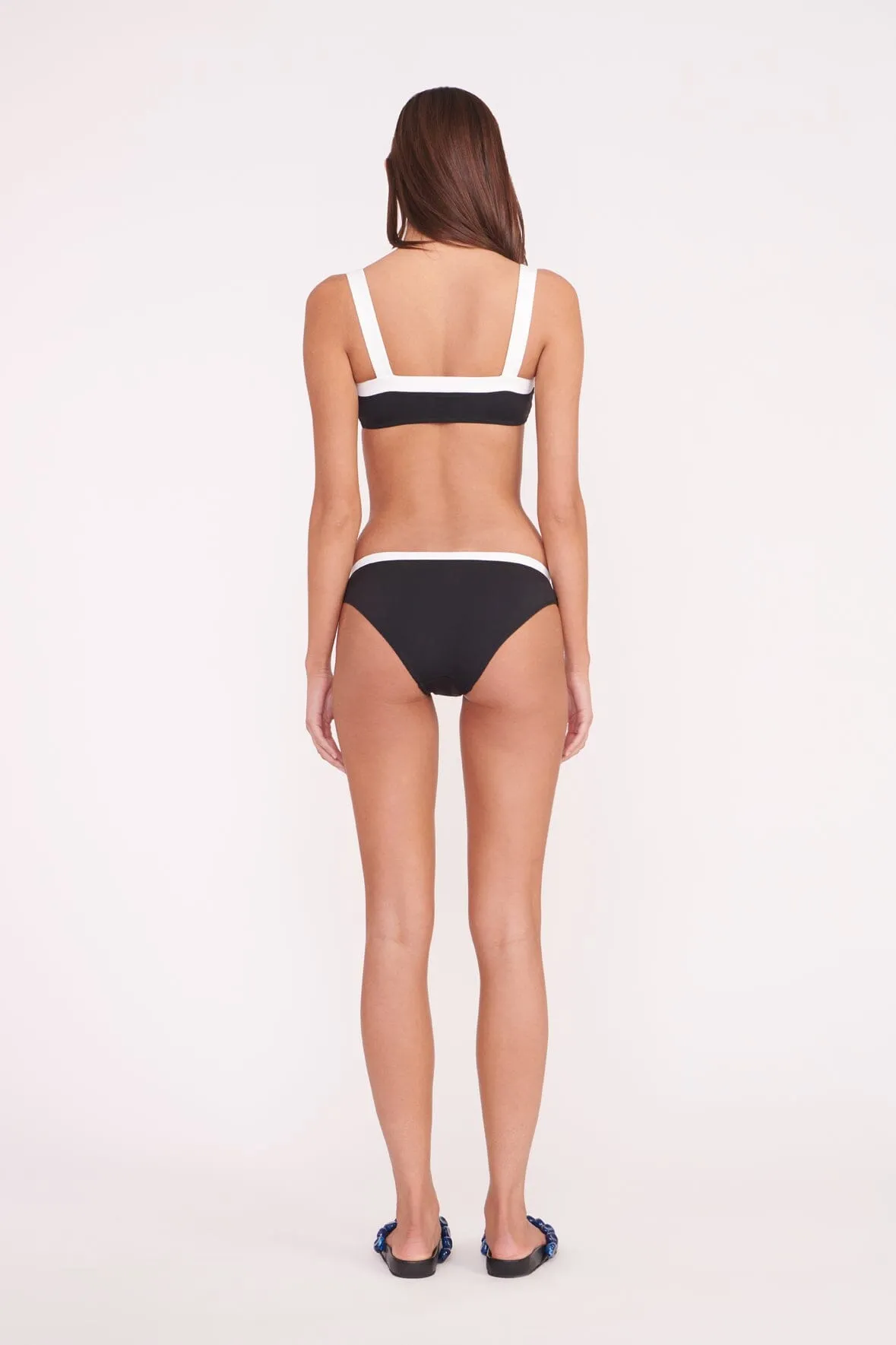 GEMMA BIKINI BOTTOM | BLACK WHITE sold by STAUD product image thumbnail 4