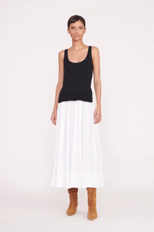 COREY DRESS | BLACK WHITE sold by STAUD