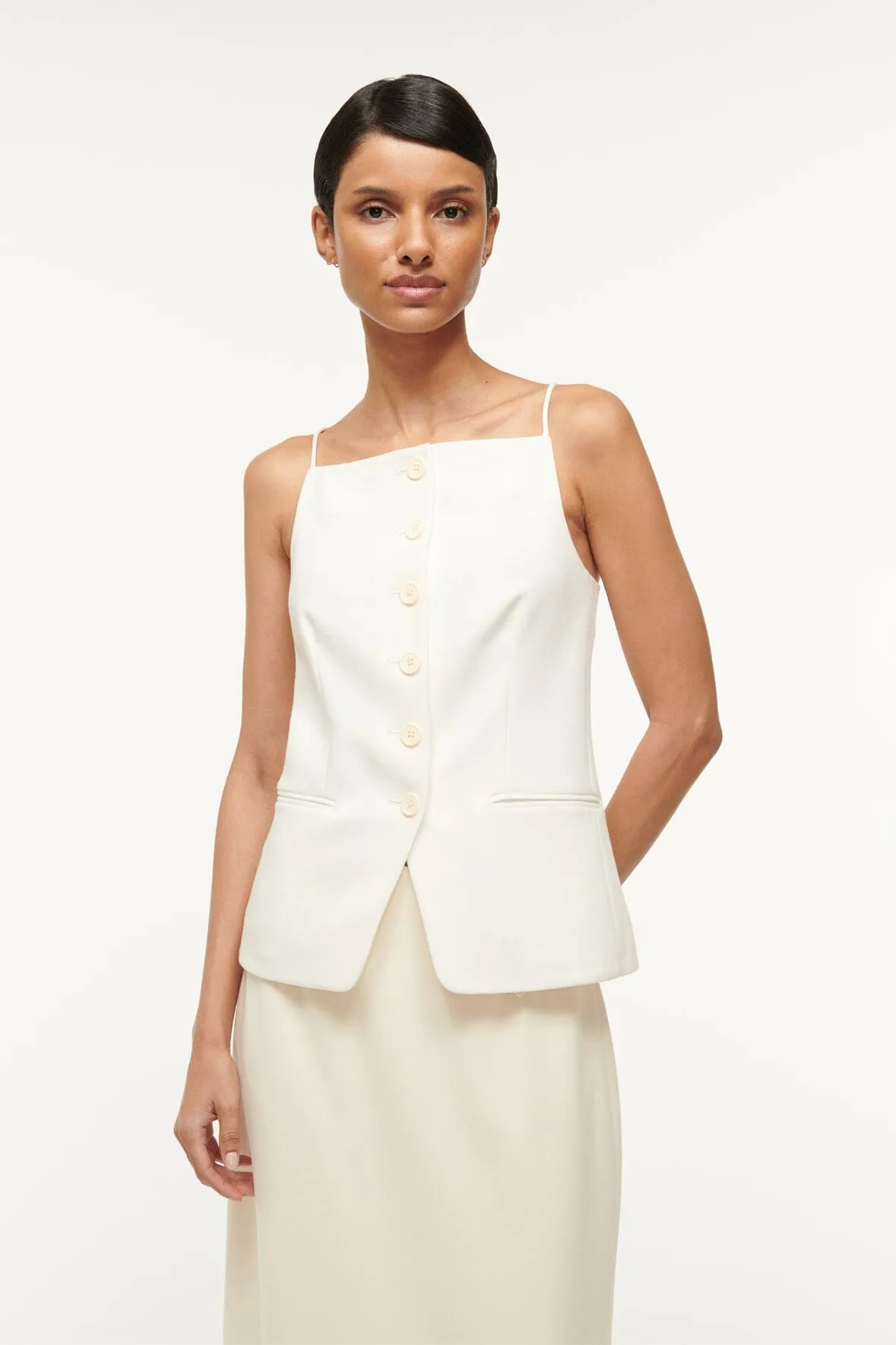 UNA TOP | ECRU sold by STAUD