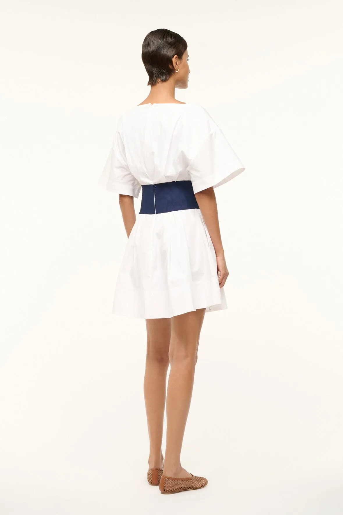 MINI AMY DRESS | WHITE NAVY sold by STAUD product image thumbnail 4