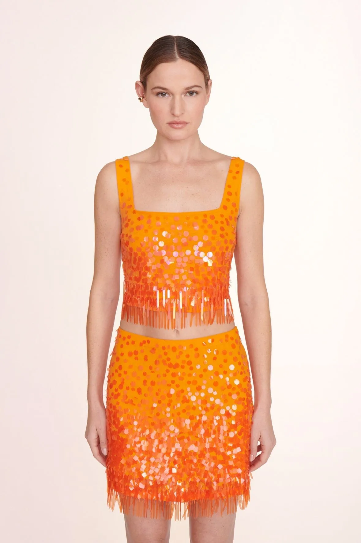 REBECCA SKIRT | PAPAYA sold by STAUD product image thumbnail 2