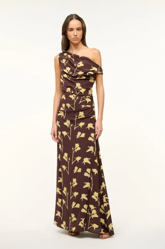 MAXI PHARE DRESS | EARTH PRESSED FLORAL sold by STAUD