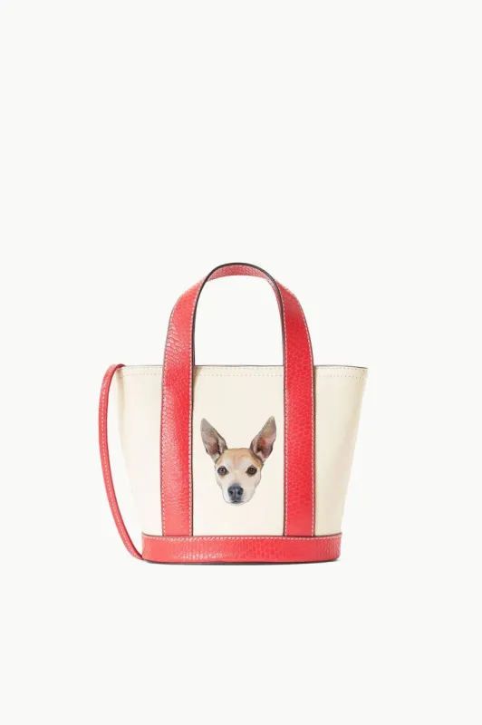 CUSTOM ALLORA MINI TOTE | CREAM RED ROSE sold by STAUD