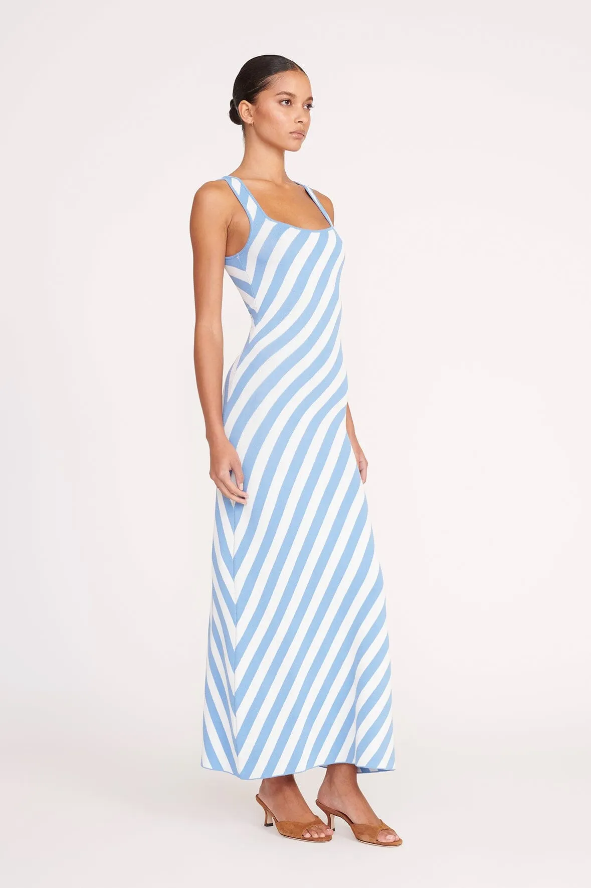 KATIE DRESS | BLUE SEASHORE STRIPE sold by STAUD product image thumbnail 3