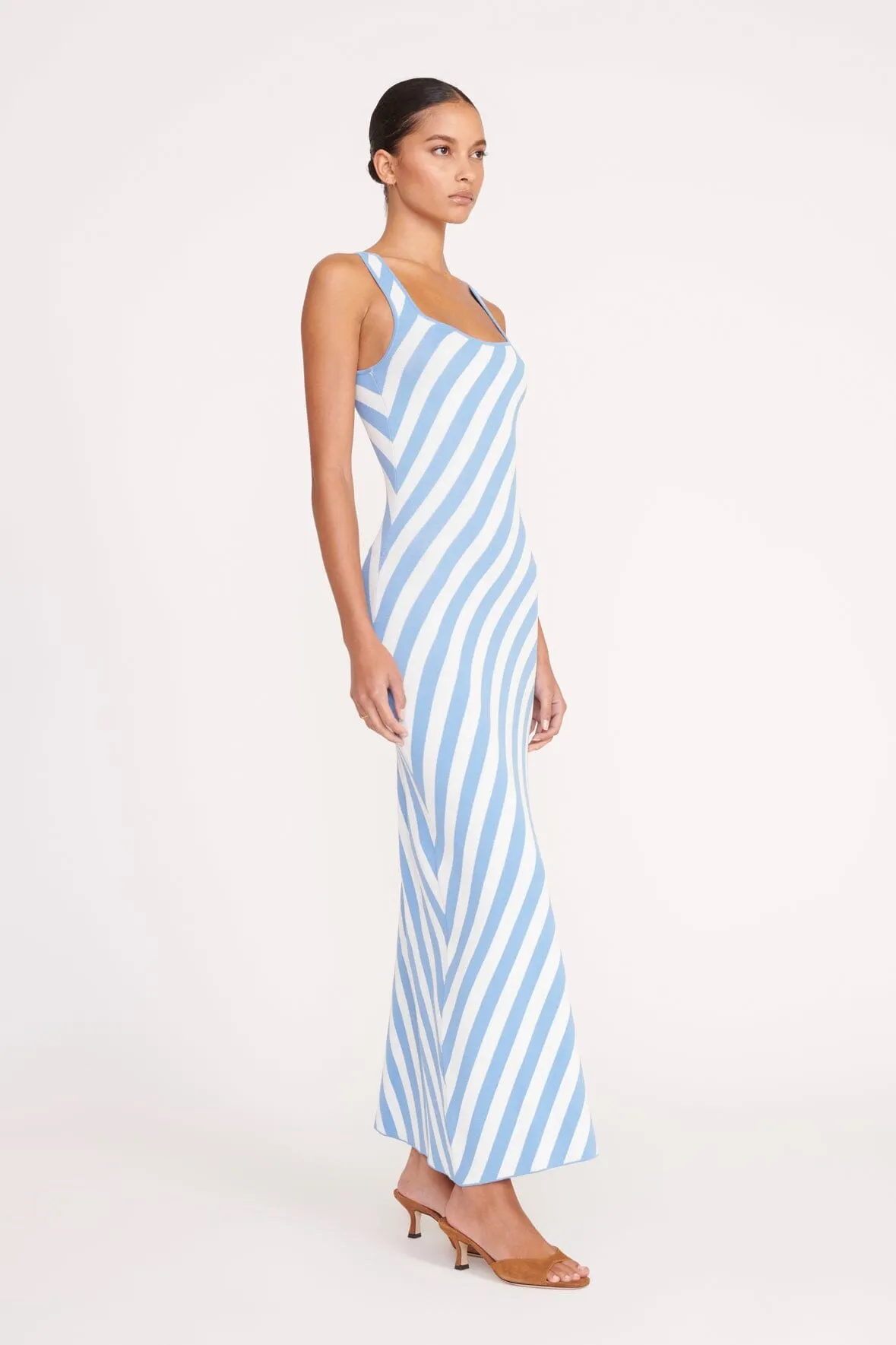 KATIE DRESS | BLUE SEASHORE STRIPE sold by STAUD product image thumbnail 2