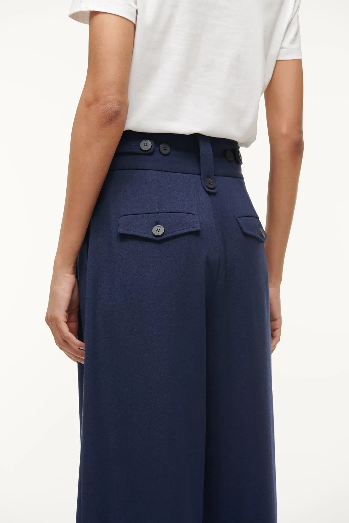 RUTH PANT | NAVY sold by STAUD product image thumbnail 3