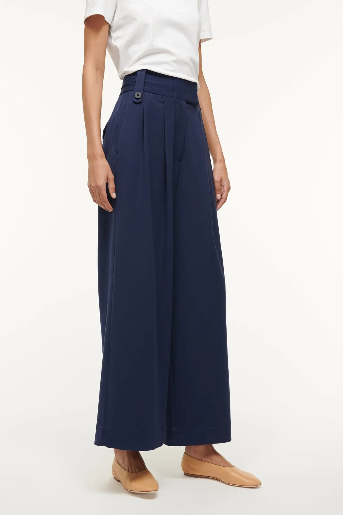 RUTH PANT | NAVY sold by STAUD product image thumbnail 2