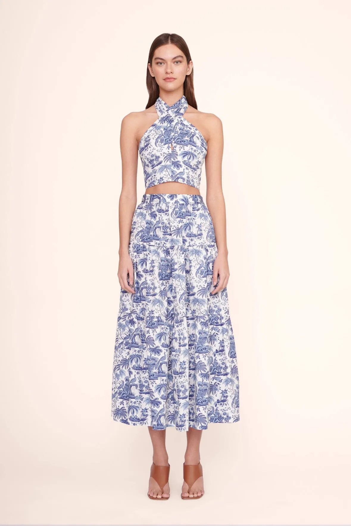 SMOCKED KAI TOP | BLUE TOILE sold by STAUD product image thumbnail 4