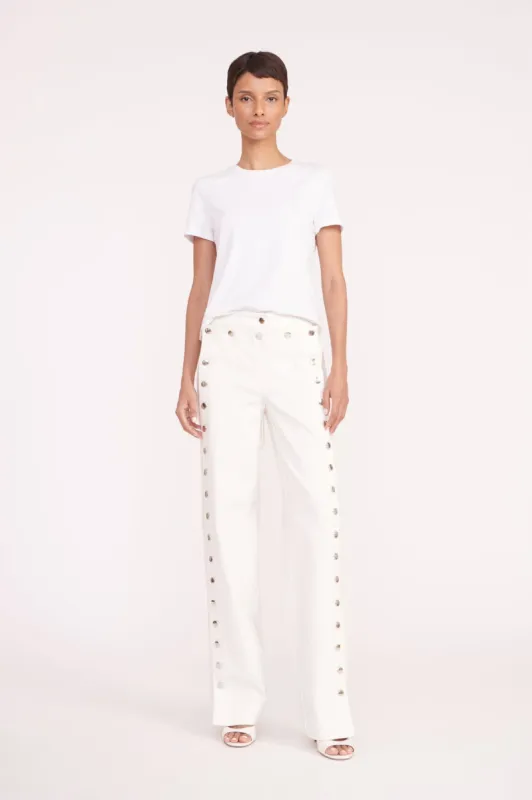 CARTER PANT | WHITE sold by STAUD