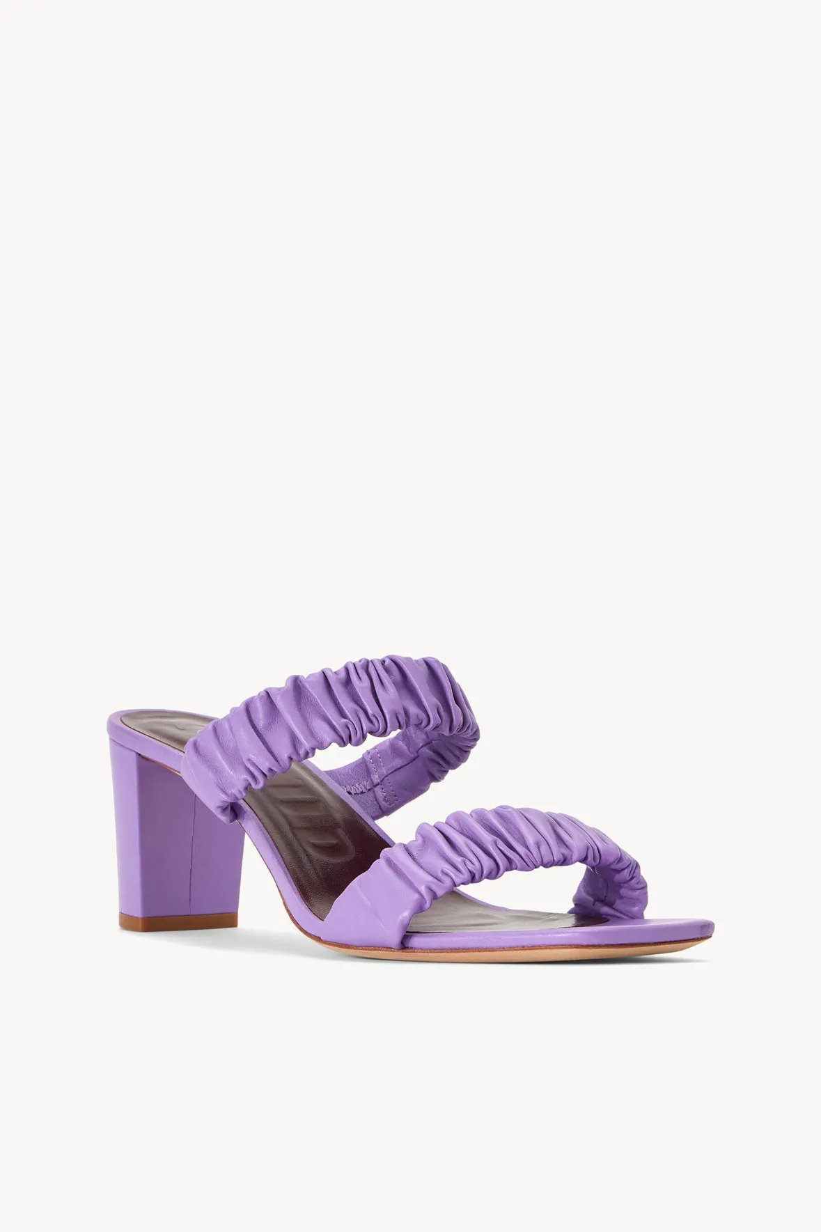 FRANKIE RUCHED SANDAL | LILAC sold by STAUD product image thumbnail 3
