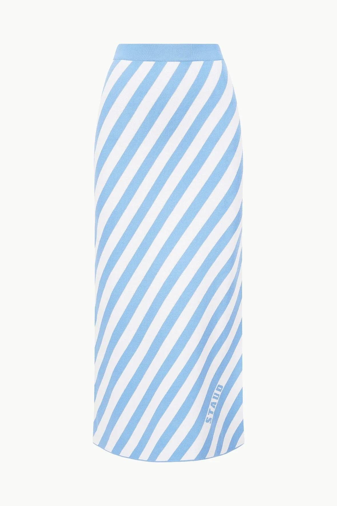 GIOVANNI SKIRT | BLUE SEASHORE STRIPE sold by STAUD product image thumbnail 4
