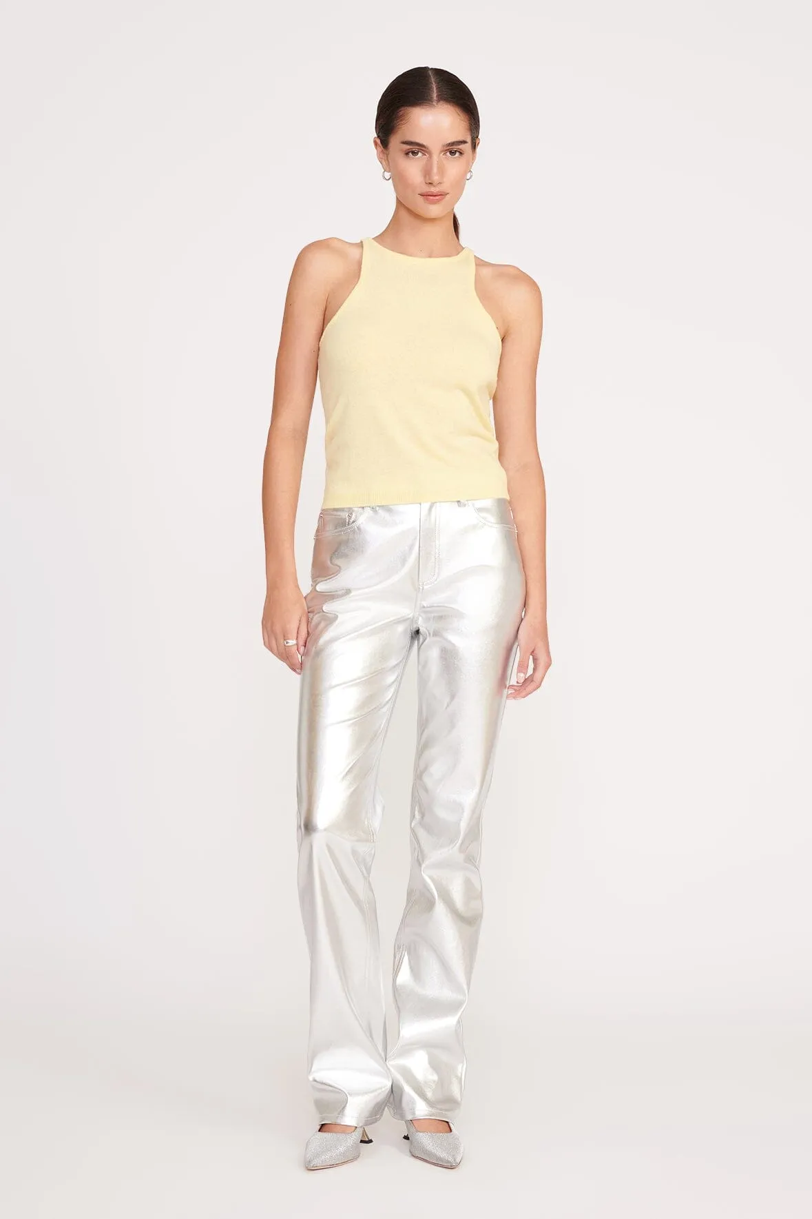 CHISEL PANT | SILVER sold by STAUD