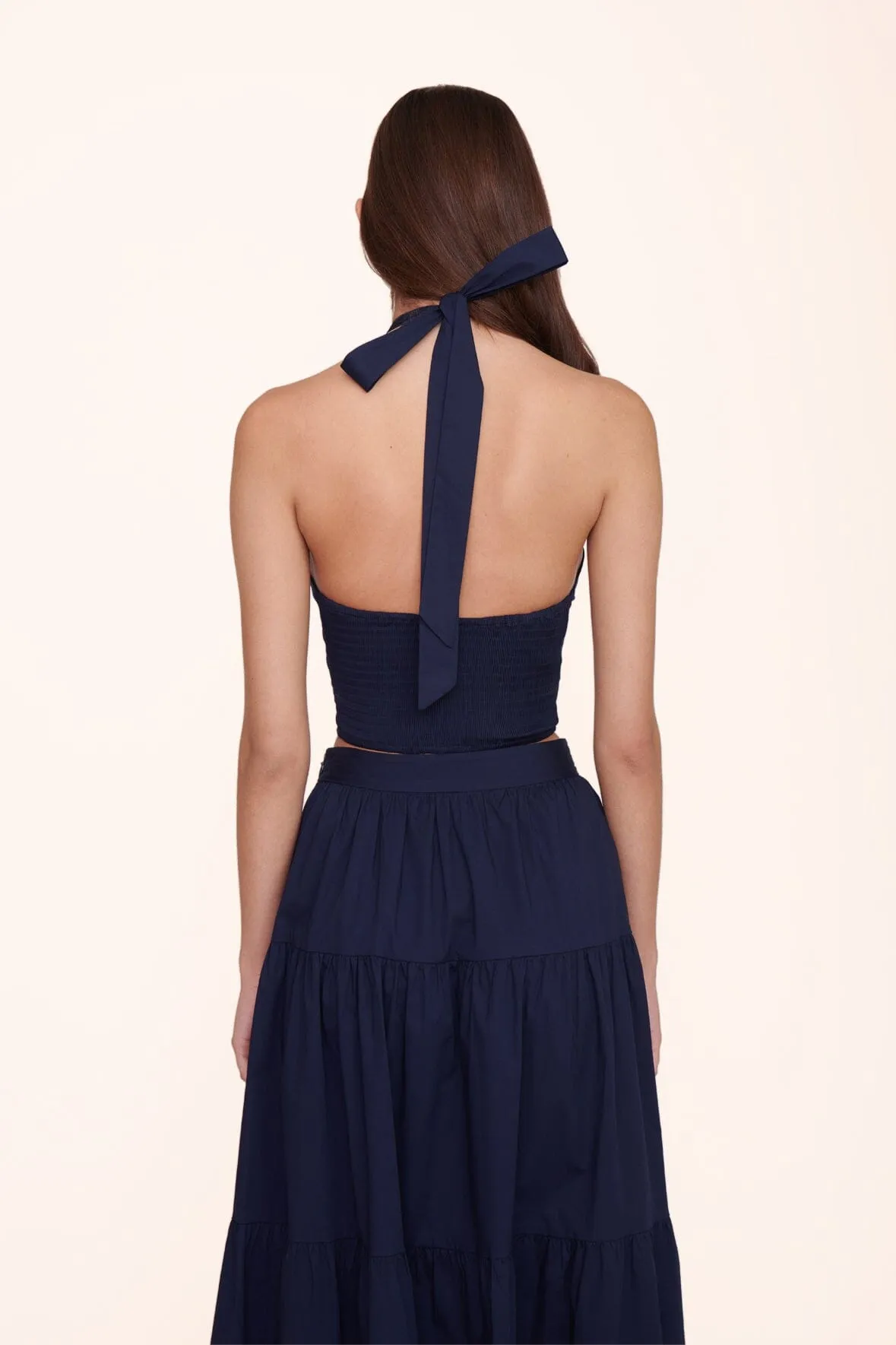 SMOCKED KAI TOP | NAVY sold by STAUD product image thumbnail 5