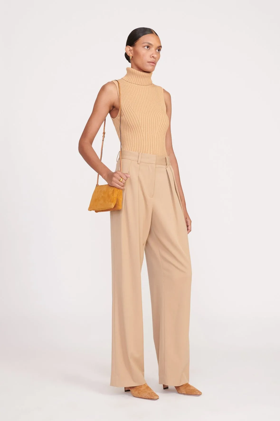 VIVI CROSSBODY BAG | TAN SUEDE sold by STAUD product image thumbnail 4