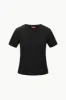 CREW NECK T SHIRT | BLACK sold by STAUD