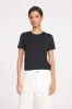 CREW NECK T SHIRT | BLACK sold by STAUD