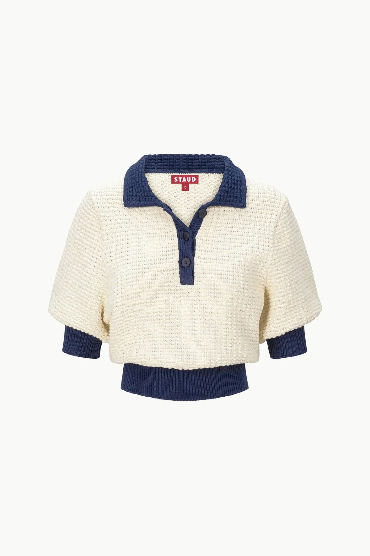ALTEA SWEATER | IVORY NAVY sold by STAUD product image thumbnail 4