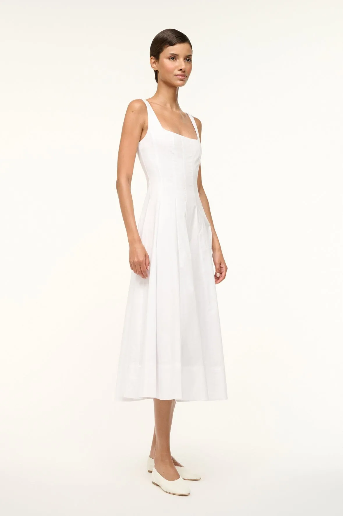 WELLS DRESS | WHITE sold by STAUD product image thumbnail 2