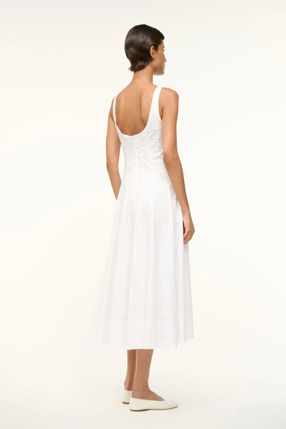 WELLS DRESS | WHITE sold by STAUD product image thumbnail 3
