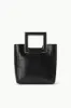 MINI SHIRLEY BAG | BLACK SNAKE EMBOSSED sold by STAUD