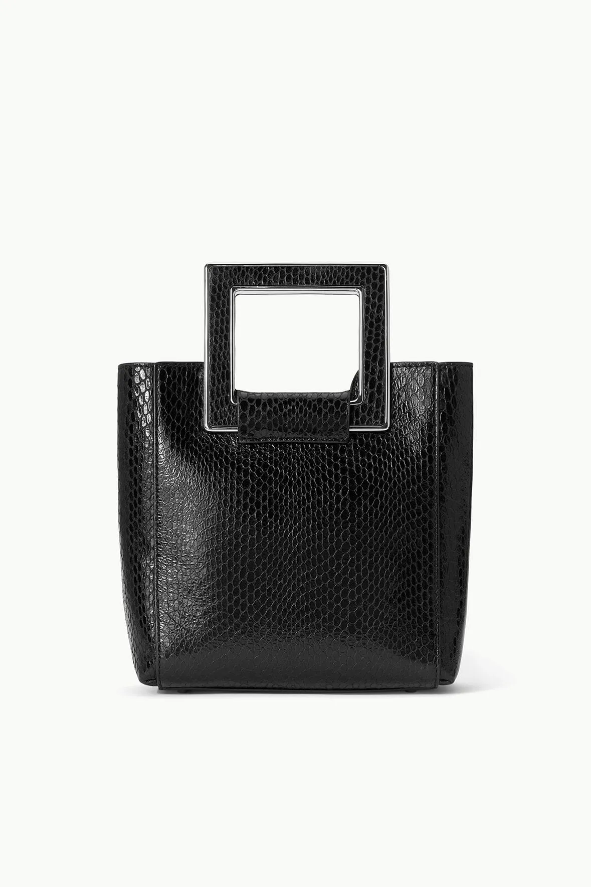 MINI SHIRLEY BAG | BLACK SNAKE EMBOSSED sold by STAUD product image thumbnail 3