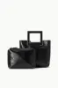 MINI SHIRLEY BAG | BLACK SNAKE EMBOSSED sold by STAUD