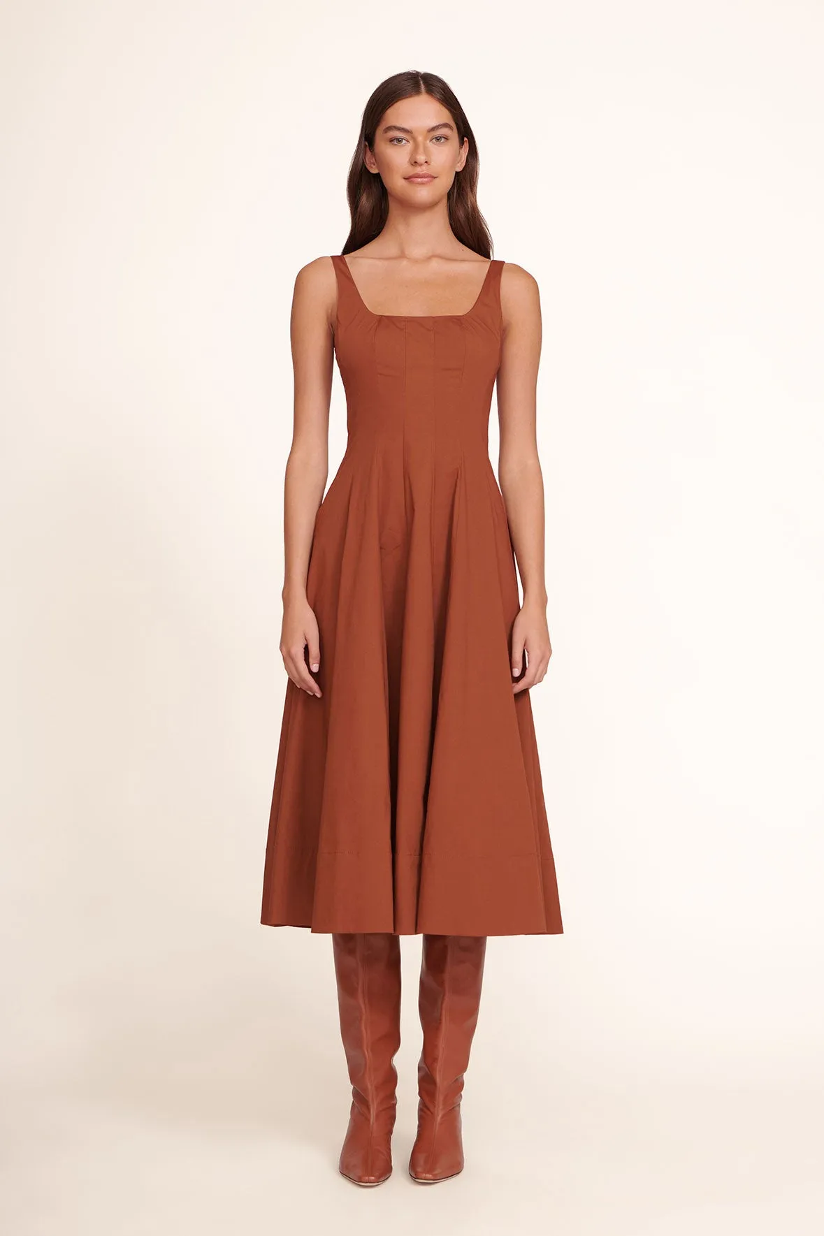 WELLS DRESS | TAN sold by STAUD