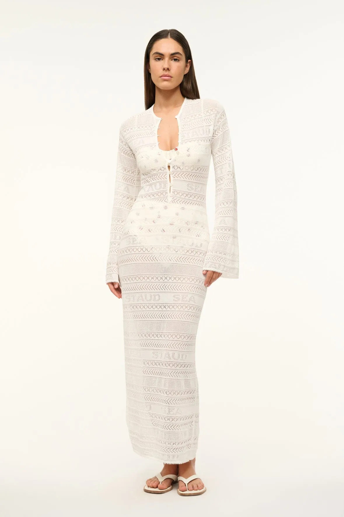 ROSSLARE DRESS | IVORY sold by STAUD