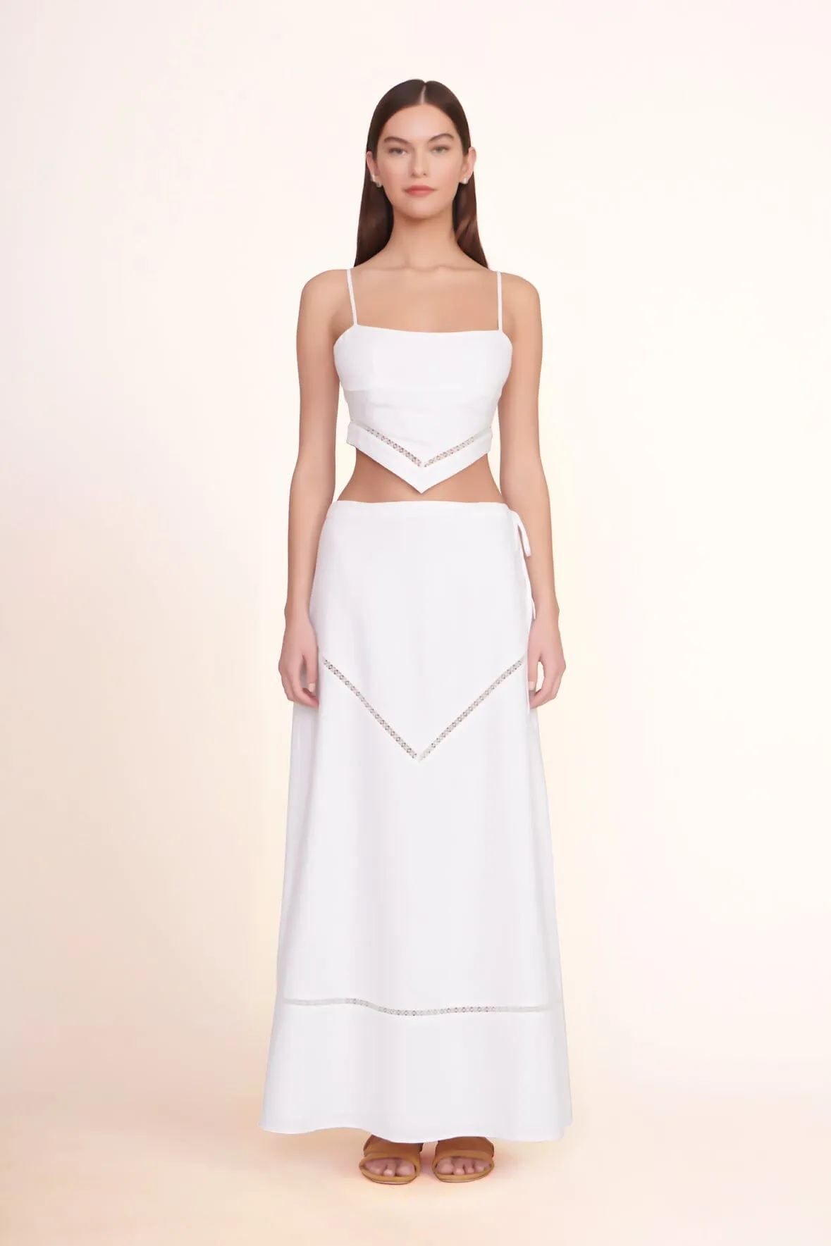 KATHLEEN SKIRT | WHITE sold by STAUD