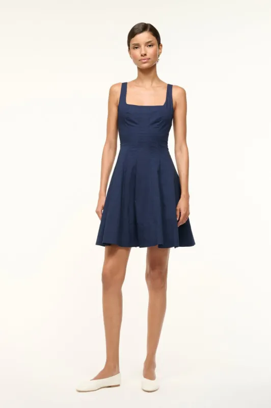 MINI WELLS DRESS | NAVY sold by STAUD