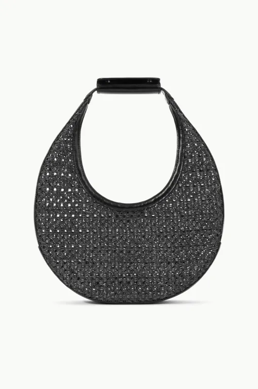 MOON WOVEN BAG | BLACK sold by STAUD
