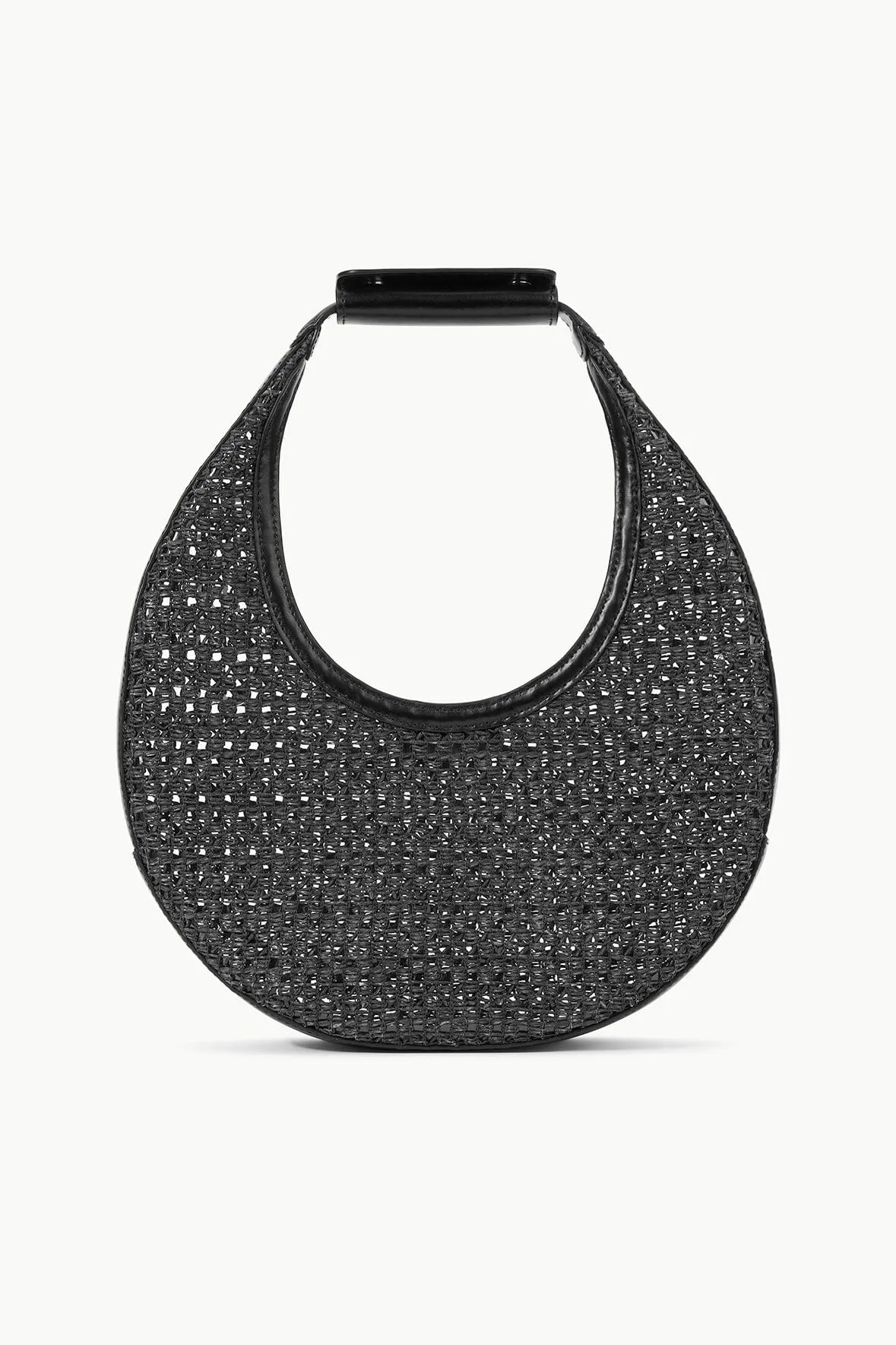 MOON WOVEN BAG | BLACK sold by STAUD