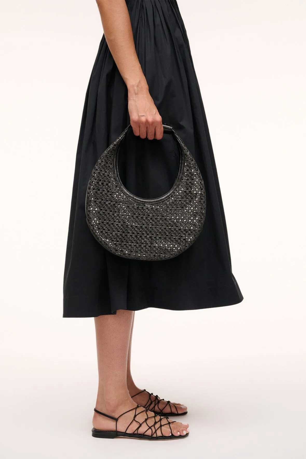 MOON WOVEN BAG | BLACK sold by STAUD product image thumbnail 4