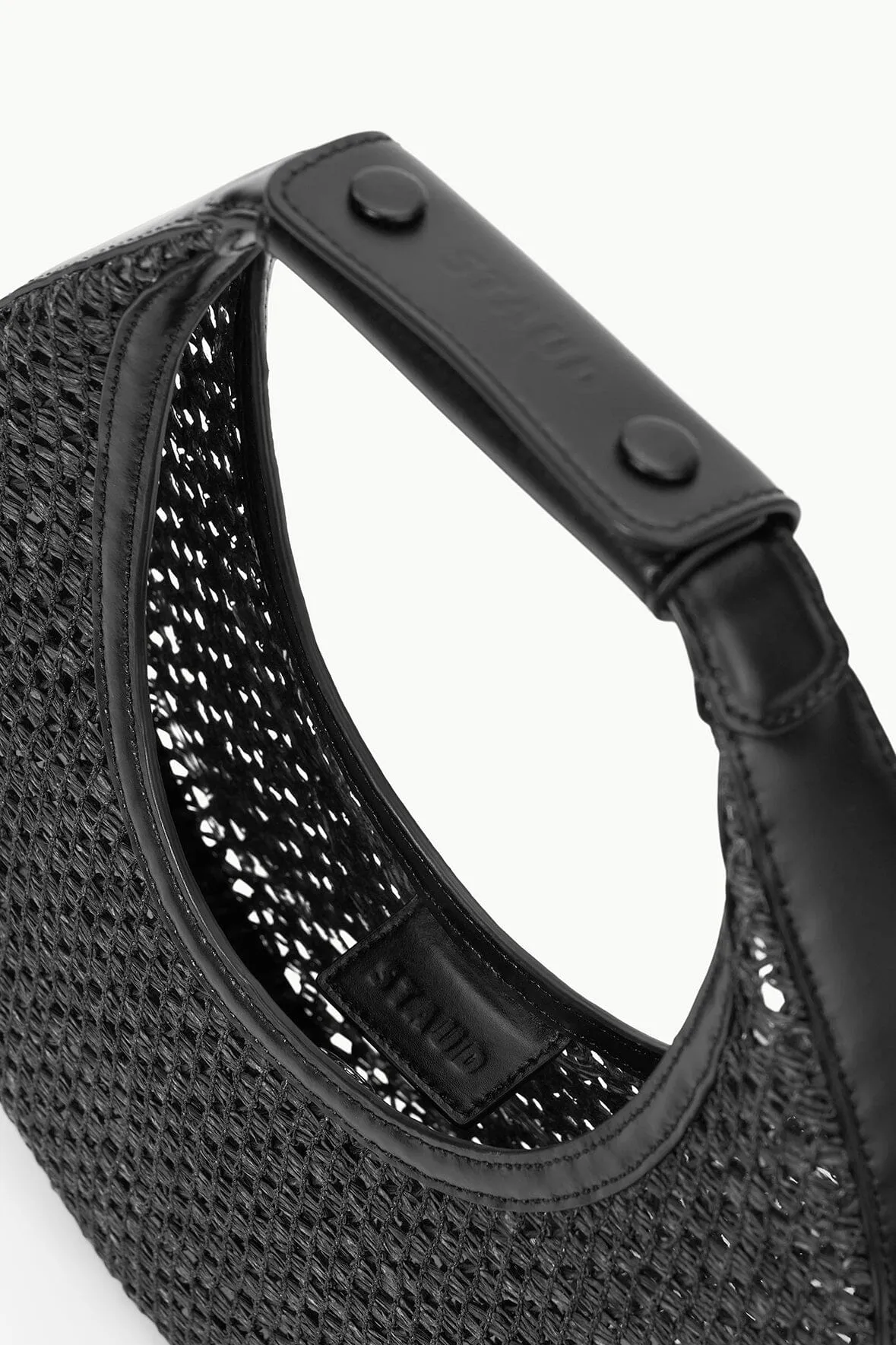 MOON WOVEN BAG | BLACK sold by STAUD product image thumbnail 5