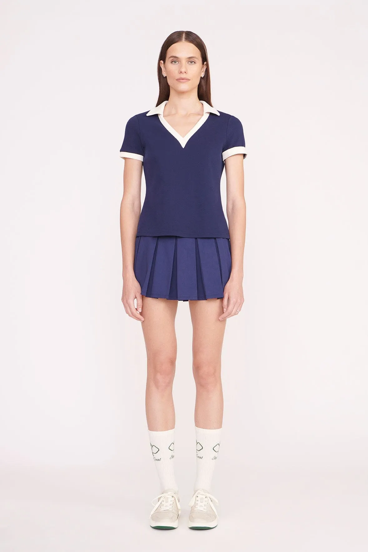 VOLLEY TOP | NAVY IVORY sold by STAUD product image thumbnail 5