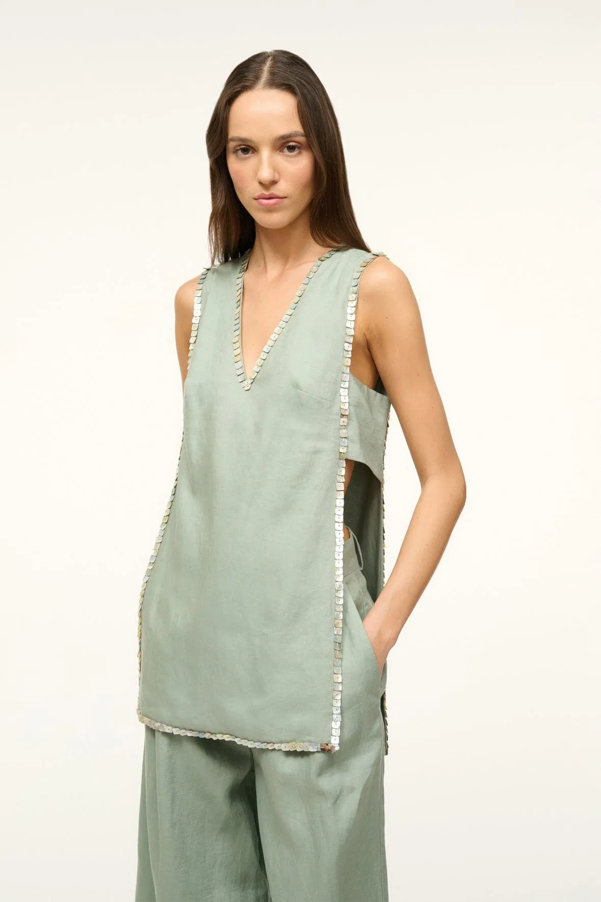 HARBOR TUNIC | JADE sold by STAUD