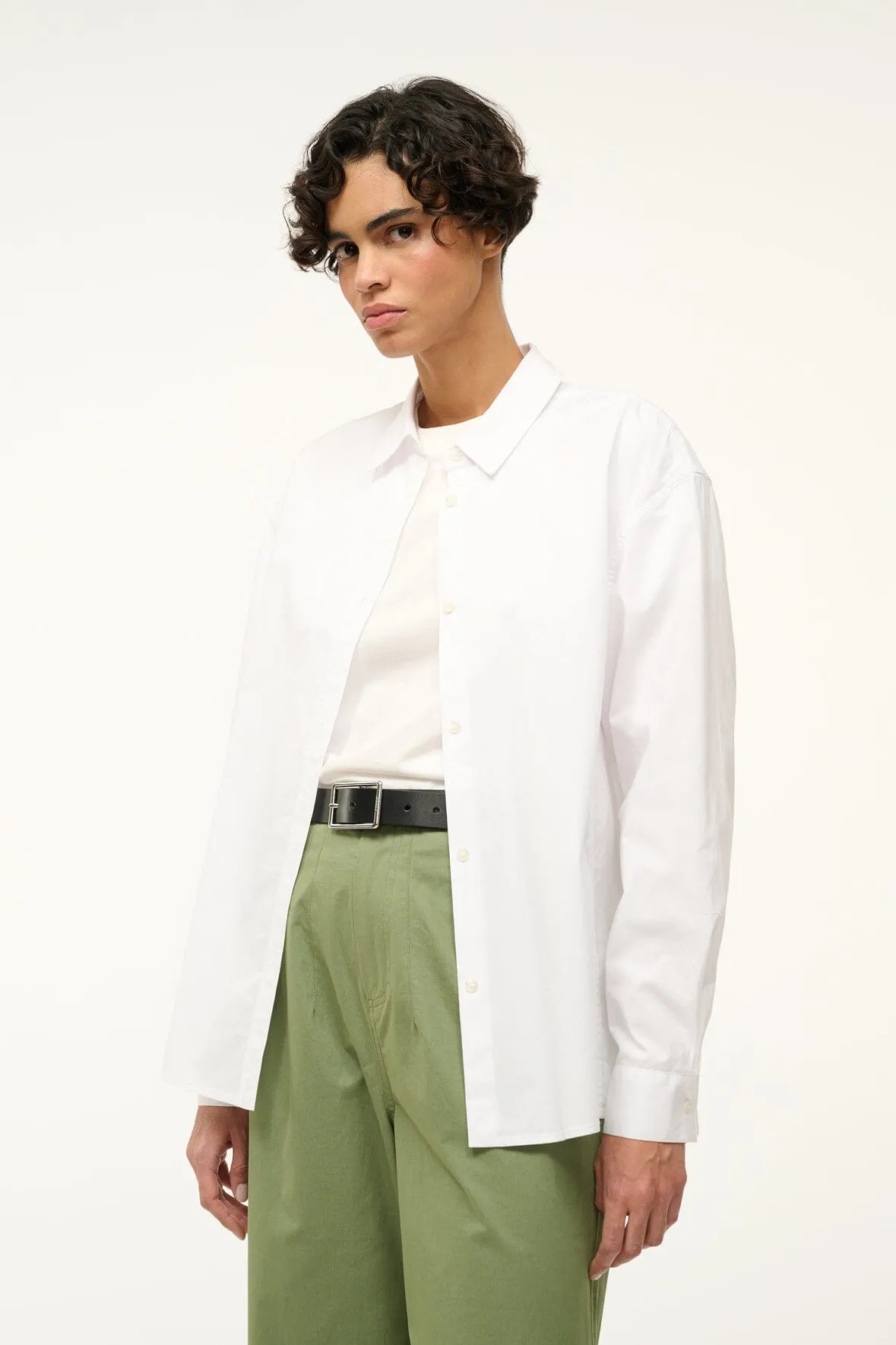 KELLY SHIRT | WHITE sold by STAUD product image thumbnail 4