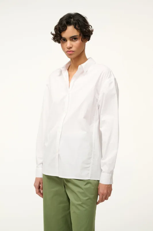 KELLY SHIRT | WHITE sold by STAUD