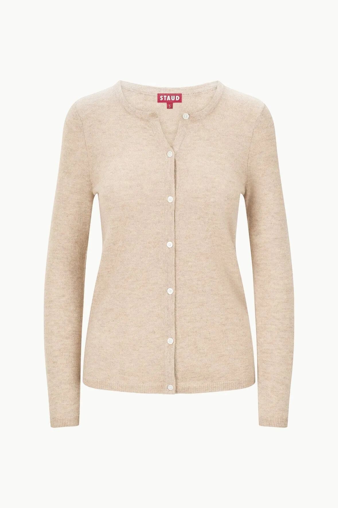 ADAN CASHMERE CARDIGAN | BEIGE sold by STAUD product image thumbnail 5