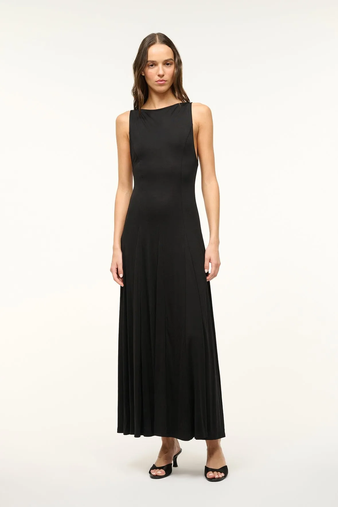 GRAMERCY DRESS | BLACK sold by STAUD