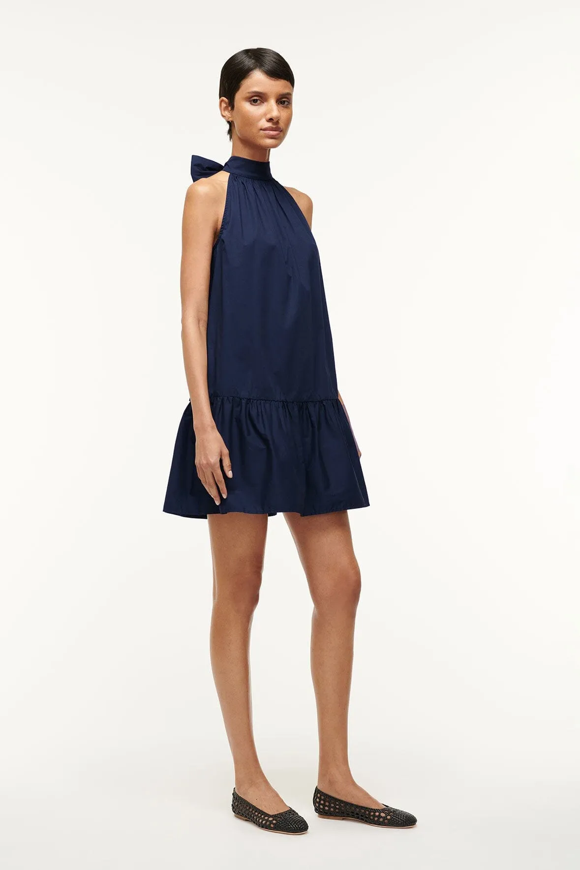 MINI MARLOWE DRESS | NAVY sold by STAUD product image thumbnail 2