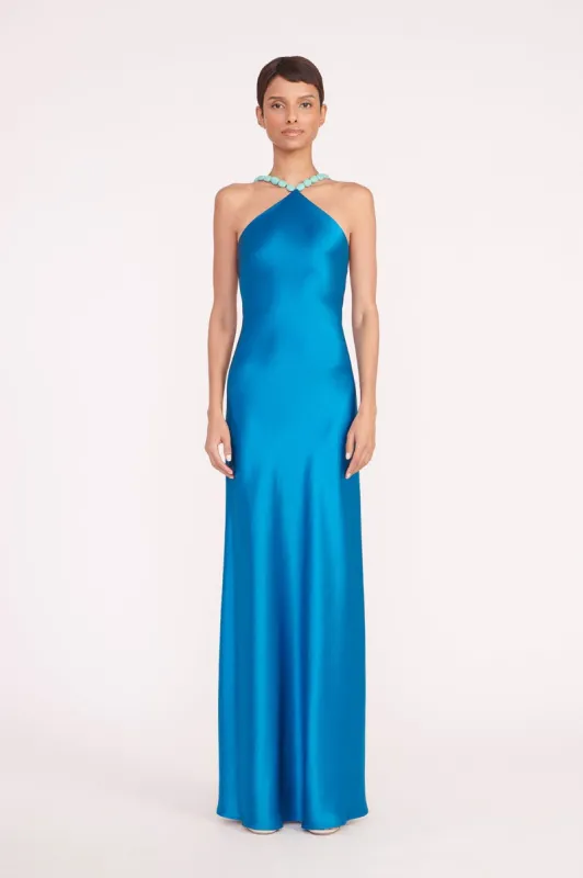 CADENCE DRESS | ISLAND BLUE sold by STAUD