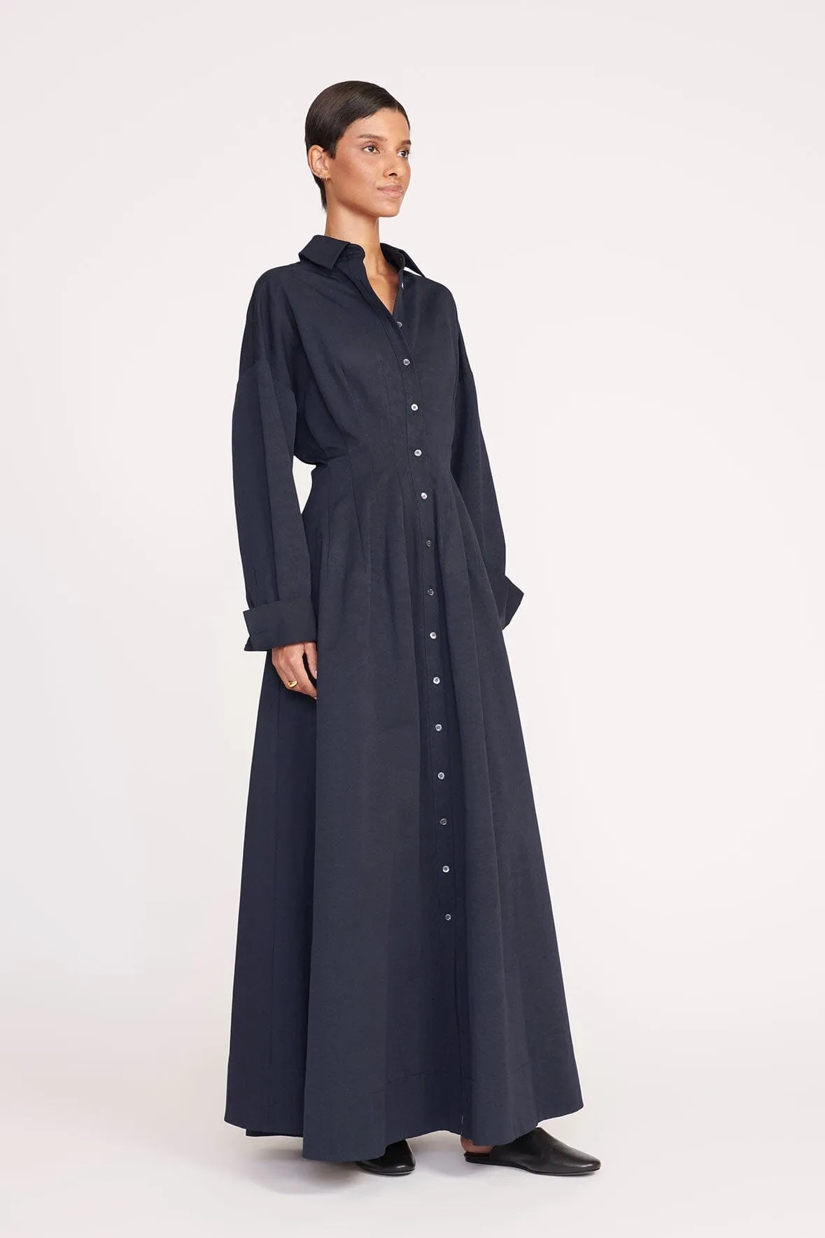 WINONA DRESS | NAVY sold by STAUD product image thumbnail 3